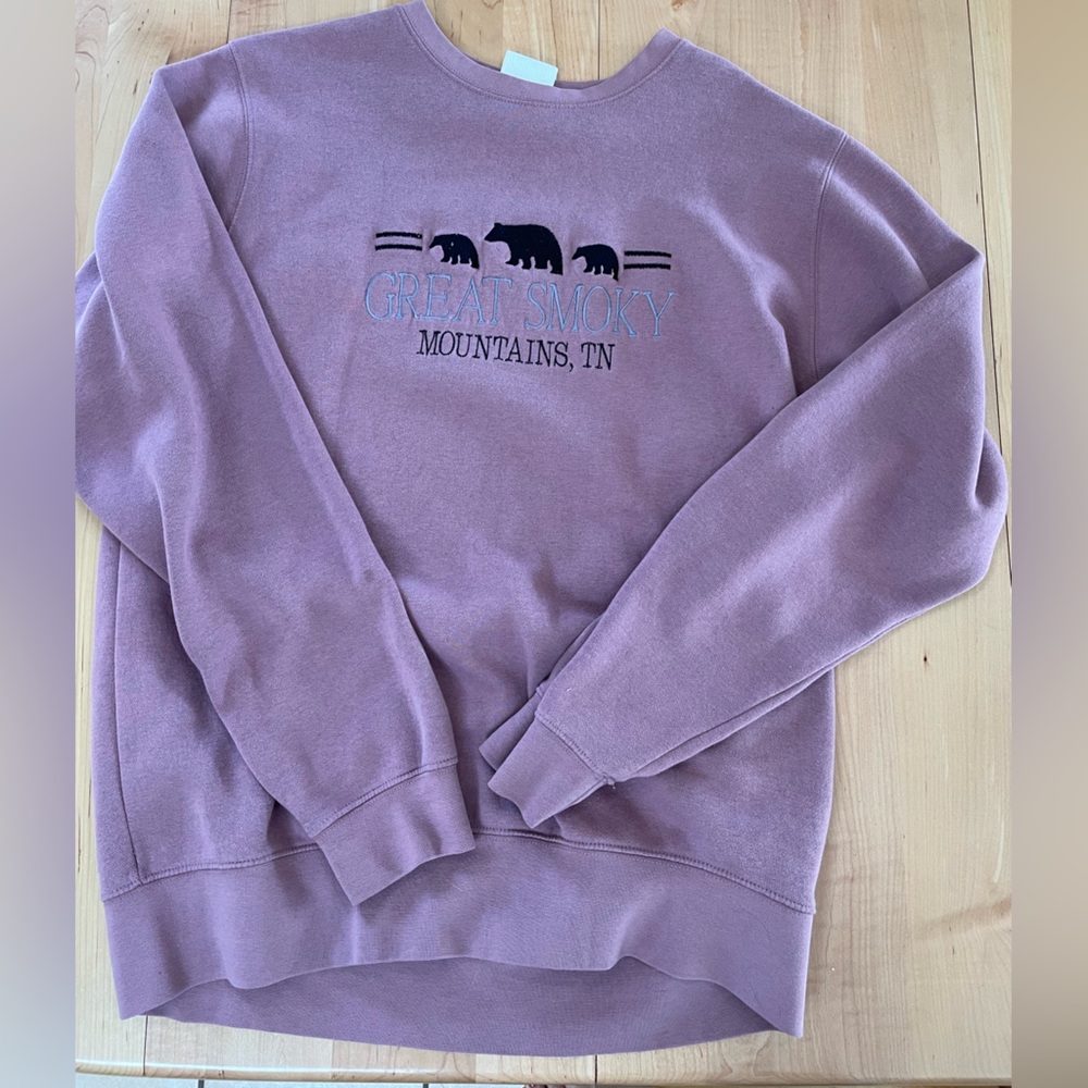Great Smoky Mountains Mauve Crewneck Sweatshirt